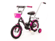 Миниатюра изображения товара Детский велосипед с ручкой ZigZag Girl 12 / ZG-1223 (черный/малиновый)