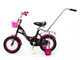 Миниатюра изображения товара Детский велосипед с ручкой ZigZag Girl 12 / ZG-1223 (черный/малиновый, разобранный, в коробке)