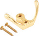 Миниатюра изображения товара Крючок для одежды Нора-М №9 2-х рож. (золотистый)