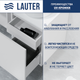 Миниатюра изображения товара Тумба с умывальником Lauter Adri 59 + 21674A (белый глянец)
