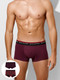 Миниатюра изображения товара Комплект мужских трусов Mark Formelle 411215-2 (р.94-104, винный/перчики на черном)