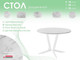 Миниатюра изображения товара Обеденный стол AMC Elite Е19(800) D1 (белый/мрамор кристалл)