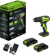 Миниатюра изображения товара Аккумуляторная дрель-шуруповерт Greenworks GD24DD35 бесщеточная 24V / 3704007CUC (с 2-мя АКБ 2Ач и ЗУ)