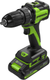 Миниатюра изображения товара Аккумуляторная дрель-шуруповерт Greenworks DD345 бесщеточная 24V / 3708307CUA (с АКБ 2Ач и ЗУ)