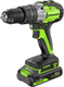 Миниатюра изображения товара Аккумуляторная дрель-шуруповерт Greenworks GD24DD60 бесщеточная 24V / 3704107CUC (с 2-мя АКБ 2Ач и ЗУ)