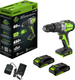 Миниатюра изображения товара Аккумуляторная дрель-шуруповерт Greenworks GD24DD60 бесщеточная 24V / 3704107CUC (с 2-мя АКБ 2Ач и ЗУ)