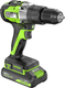 Миниатюра изображения товара Аккумуляторная дрель-шуруповерт Greenworks GD24DD60 бесщеточная 24V / 3704107CUC (с 2-мя АКБ 2Ач и ЗУ)