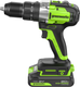 Миниатюра изображения товара Аккумуляторная дрель-шуруповерт Greenworks GD24DD60 бесщеточная 24V / 3704107CUC (с 2-мя АКБ 2Ач и ЗУ)