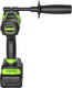 Миниатюра изображения товара Аккумуляторная дрель-шуруповерт Greenworks GD24DD140 бесщеточная 24V / 3707607CUB (с АКБ 4Ач и ЗУ)