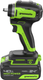 Миниатюра изображения товара Аккумуляторный гайковерт Greenworks G24IW200 бесщеточный 24V / 3803607CUB (с АКБ 4Ач и ЗУ)