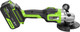 Миниатюра изображения товара Угловая шлифовальная машина Greenworks GD24AG бесщеточная 24V / 3200207CUB (с АКБ 4Ач и ЗУ)