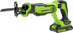 Миниатюра изображения товара Сабельная пила Greenworks GPT-BLRS-1 бесщеточная 24V / 1200607CUA (с АКБ 2Ач и ЗУ)