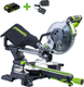 Миниатюра изображения товара Торцовочная пила Greenworks GD24MS216 бесщеточная 24V / 1501707UA (с АКБ 2Ач и ЗУ)