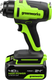 Миниатюра изображения товара Строительный фен Greenworks G24HG 24V 550°С / 3400207CUB (с АКБ 4Ач и ЗУ)