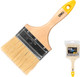 Миниатюра изображения товара Кисть малярная Deli Плоская YS EDL509124 (4"-100мм, деревянная рукоятка, натуральная щетина)