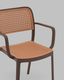 Миниатюра изображения товара Стул пластиковый Stool Group Yona с подлокотниками / PP-297 (коричневый)