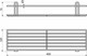 Миниатюра изображения товара Полка для ванной AKS прямая 1-ярусная 400x110x72 / 91 251 (серебро)