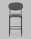 Миниатюра изображения товара Стул барный Stool Group Бриф DD / AV 477-C83-9005 PP (велюр серый)