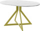 Миниатюра изображения товара Обеденный стол AMC Elite Е20(1100) D3 (золото/мрамор кристалл)