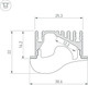 Миниатюра изображения товара Профиль для светодиодной ленты Arlight ALU-ASYMETRIC-2000 ANOD+FROST LENS / 019270