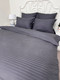 Миниатюра изображения товара Комплект постельного белья Реноме 1.5сп Графитовая коллекция Графит Ss-003  (страйп-сатин)