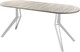 Миниатюра изображения товара Обеденный стол AMC Elite / Е21(1100) D3 (серебро/дуб уайт-ривер песочно-бежевый)