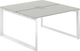 Миниатюра изображения товара Комплект письменных столов Norden 140х143.8х75 / PR.245.SH.O59.WH (белый/серый бархат)