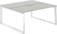 Миниатюра изображения товара Комплект письменных столов Norden 160х143.8х75 / PR.246.SH.O59.WH (белый/серый бархат)