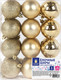 Миниатюра изображения товара Набор шаров новогодних Золотая сказка 592163 (24шт, золотистый)