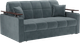 Миниатюра изображения товара Диван Mebel-Ars Аккордеон Бакли НПБ 180x200 (велюр серо-синий HB-178/26)