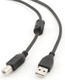 Миниатюра изображения товара Кабель Cablexpert CCF-USB2-AMBM-6 USB 2.0 A-B (1.8м, черный)