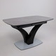 Миниатюра изображения товара Обеденный стол Аврора Нотр Дам Moderne 140-180x850 (камень серый Greys Grey/черный матовый)