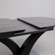 Миниатюра изображения товара Обеденный стол Аврора Нотр Дам Moderne 140-180x850 (камень серый Greys Grey/черный матовый)