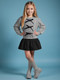 Миниатюра изображения товара Кофта детская Amarobaby Pure Love School Lady / AB-OD25-PLSL1901/11-128 (р.128, серый)