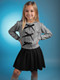 Миниатюра изображения товара Кофта детская Amarobaby Pure Love School Lady / AB-OD25-PLSL1901/11-128 (р.128, серый)