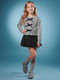 Миниатюра изображения товара Кофта детская Amarobaby Pure Love School Lady / AB-OD25-PLSL1901/11-134 (р.134, серый)