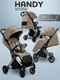 Миниатюра изображения товара Детская прогулочная коляска Amarobaby Handy / AB25-10HANDY/0330 (бежевый/серебряный)