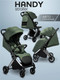 Миниатюра изображения товара Детская прогулочная коляска Amarobaby Handy / AB25-10HANDY/1330 (зеленый/серебряный)