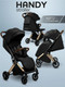 Миниатюра изображения товара Детская прогулочная коляска Amarobaby Handy / AB25-10HANDY/0929 (черный/золотой)