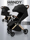 Миниатюра изображения товара Детская прогулочная коляска Amarobaby Handy / AB25-10HANDY/0929 (черный/золотой)