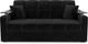 Миниатюра изображения товара Диван Mebel-Ars Аккордеон Бакли ППУ 180x200 (велюр черный HB-178/17)