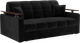 Миниатюра изображения товара Диван Mebel-Ars Аккордеон Бакли ППУ 180x200 (велюр черный HB-178/17)