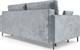 Миниатюра изображения товара Диван Mebel-Ars Мегион (велюр серый Plush OWV-11)