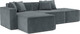 Миниатюра изображения товара Диван угловой Mebel-Ars Модульный Модион (велюр серо-синий HB-178/26)