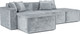 Миниатюра изображения товара Диван угловой Mebel-Ars Модульный Модион (велюр серый Plush OWV-11)