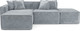 Миниатюра изображения товара Диван угловой Mebel-Ars Модульный Модион (велюр серый Plush OWV-11)