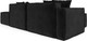 Миниатюра изображения товара Диван угловой Mebel-Ars Модульный Модион (велюр черный HB-178/17)