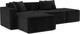 Миниатюра изображения товара Диван угловой Mebel-Ars Модульный Модион (велюр черный HB-178/17)