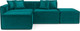 Миниатюра изображения товара Диван угловой Mebel-Ars Модульный Модион (бархат сине-зеленый Star Velvet 43 Black Green)