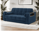 Миниатюра изображения товара Диван Mebel-Ars Аккордеон Барон №3 НПБ 120x200 (темно-синий Luna 034)
